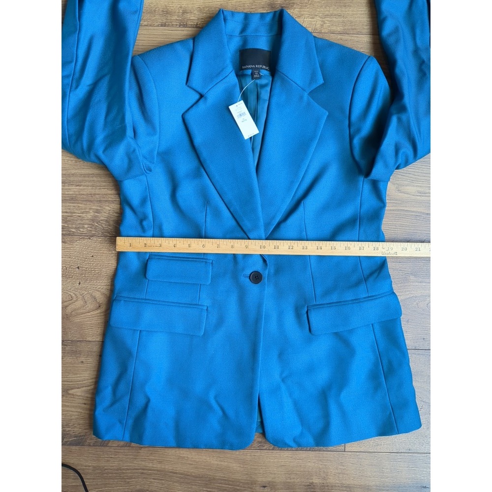 NWT $229 Banana Republic Women 12 Wool Double Pocket Blazer Sportcoat Petite - Picture 9 of 16
